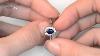 0new Round Blue Sapphire Gemstone 18ct White Gold 0.18ct Diamond Engagement Ring.